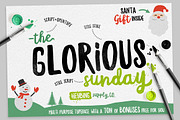 Glorious Sunday + Extras, a Script Font by Heybing Supply Co. (Thumbnail 1 of 9)