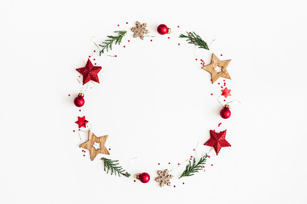 Christmas wreath stock photo containing christmas and xmas, a Holiday Photo by Flaffy