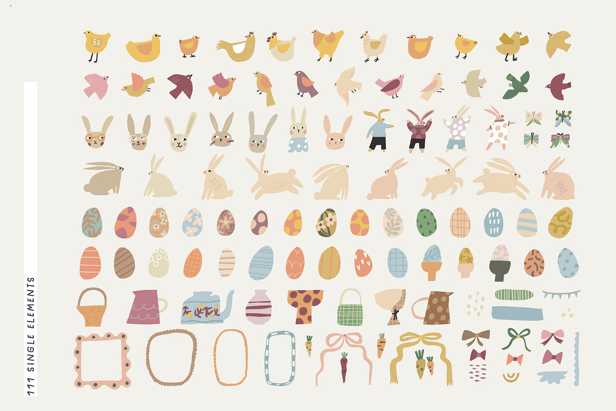 Easter | 490 hand drawn elements, a Seasonal Illustration by Olia (Photo 7 of 13)