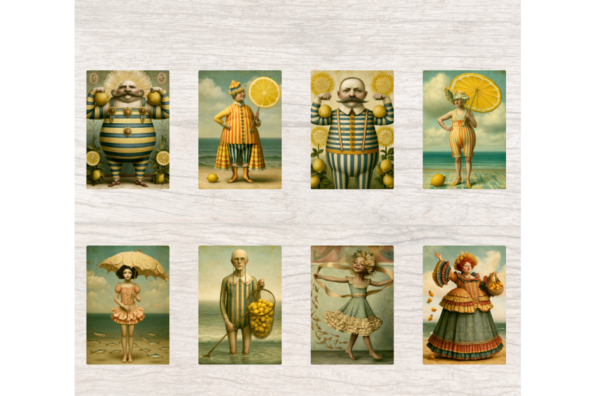 SURREAL OLD LADY COASTAL JOURNAL, a Person Illustration by Daring Digies (Photo 5 of 12)