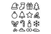 Christmas Icons Vector Design Bundle, an Outline Icon by Vectorium Studio (Thumbnail 2 of 2)
