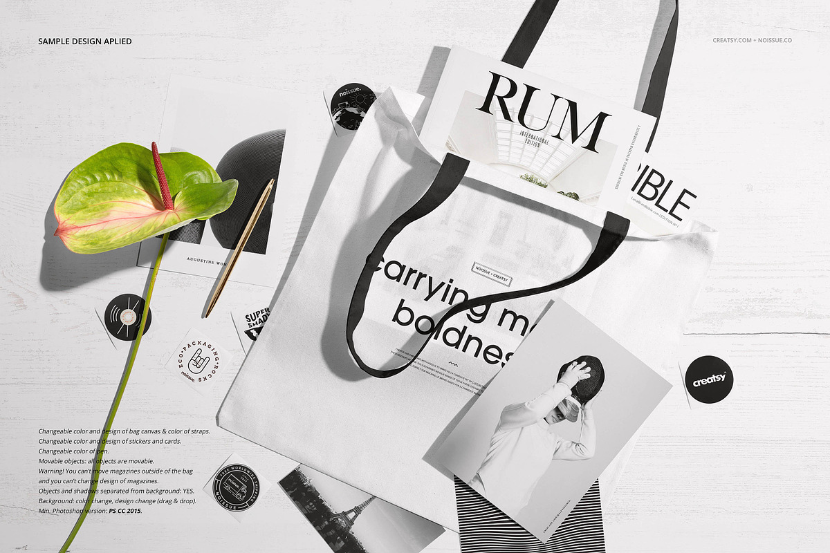 Noissue Tote Bag Mockup Bundle, a Packaging Mockup by creatsy5 (Photo 30 of 67)