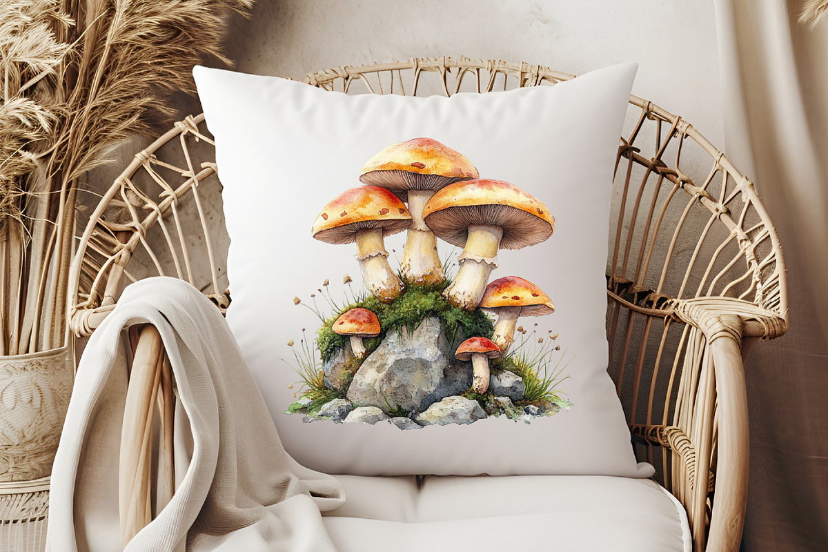 Autumn Mushrooms Clipart Bundle, an Illustration by Pixels.Craft (Photo 4 of 7)