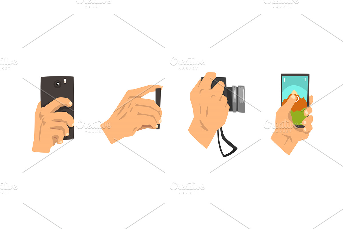 Human Hand with Camera and, a Technology Illustration by TopVectors