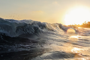Waves in the Setting Sun