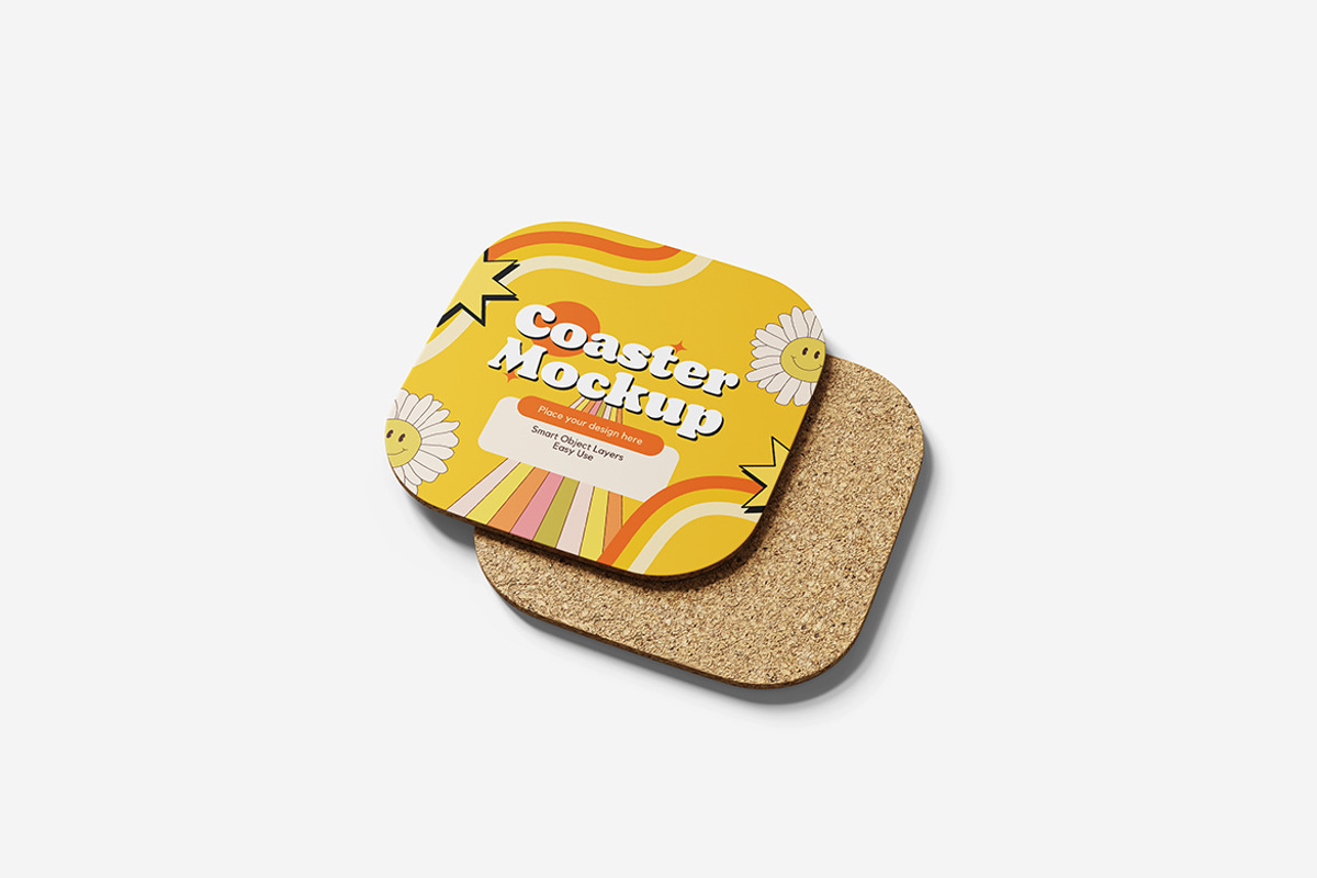 Coaster Mockup, a Product Mockup by Indah (Photo 4 of 6)