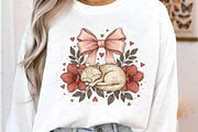 Valentines Day Cat and Coquette Bow, an Illustration by Libby Wishes (Thumbnail 3 of 7)