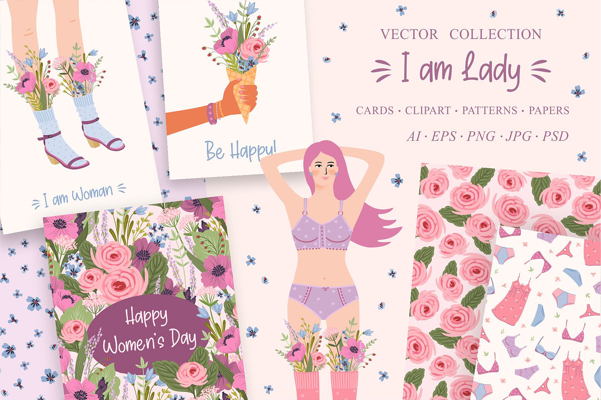 I am Lady! Vector collection, a Person Illustration by Nadia Grapes (Photo 1 of 10)