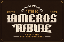 Lameros Tubule - Vintage Font