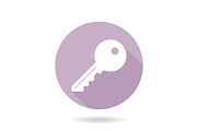 Modern Vector Flat Icon With Key in, an Outline Icon by FineArtStudio (Thumbnail 1 of 3)