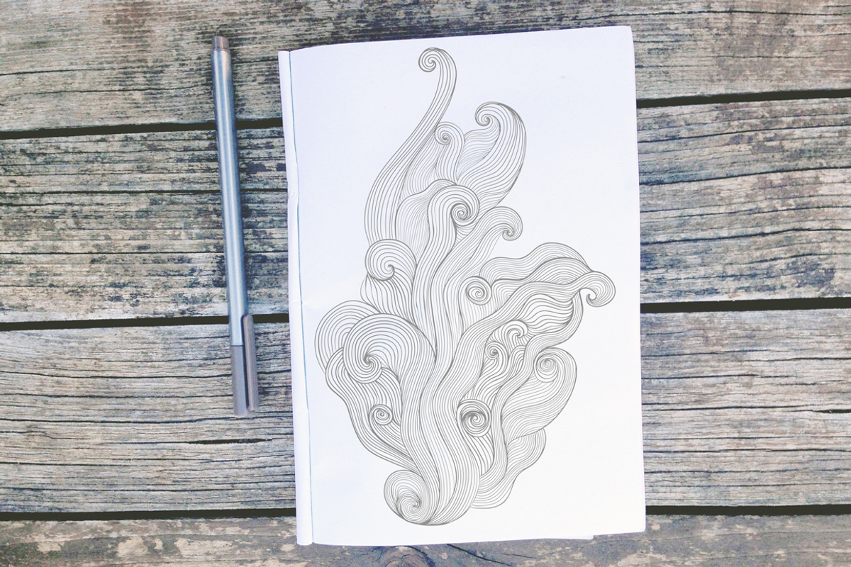 Wave element decor, pattern, a Pattern Graphic by Markovka (Photo 5 of 5)