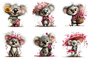 Whimsical Spring Koala Clipart, an Illustration by Dream Creation (Thumbnail 3 of 8)