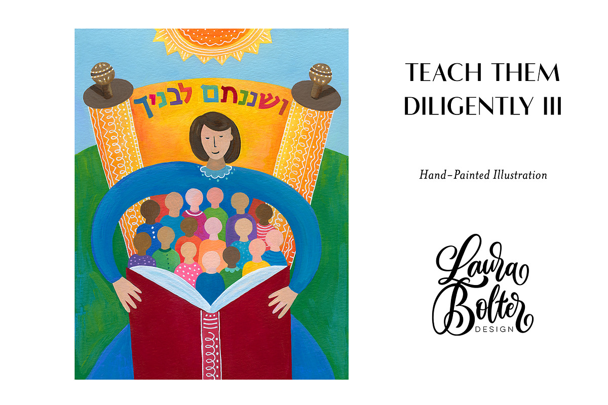 Teach Them Diligently Illustration, an Education Illustration by Laura Bolter Design