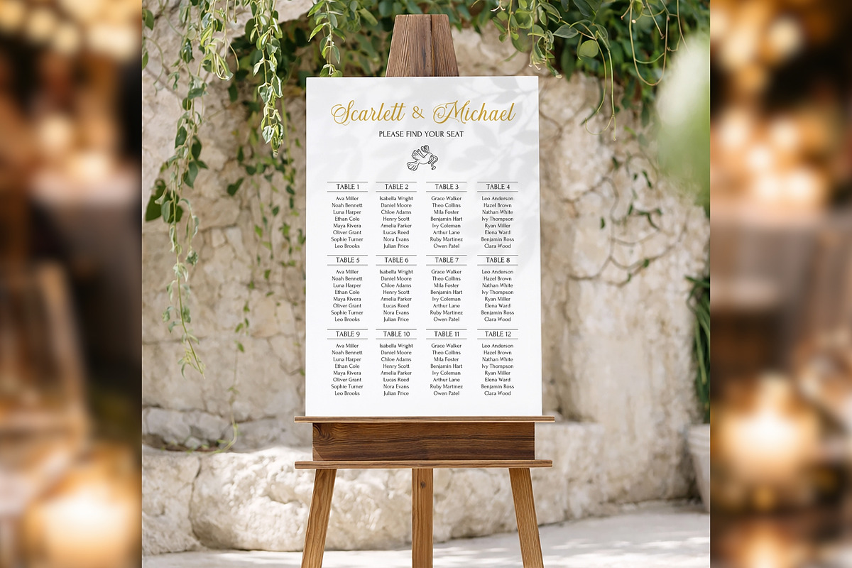 Luxury Table Seating Canva bd004, a Poster Template by TyphoonStudio (Photo 3 of 9)