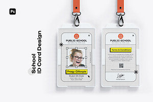 Student ID Card Template – Vol 07, a Stationery Template by graphix_shiv