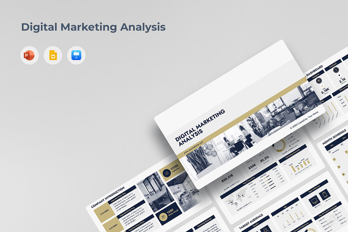 Digital Marketing Analysis Template, a Presentation Template by JetzTemplates (Photo 1 of 4)