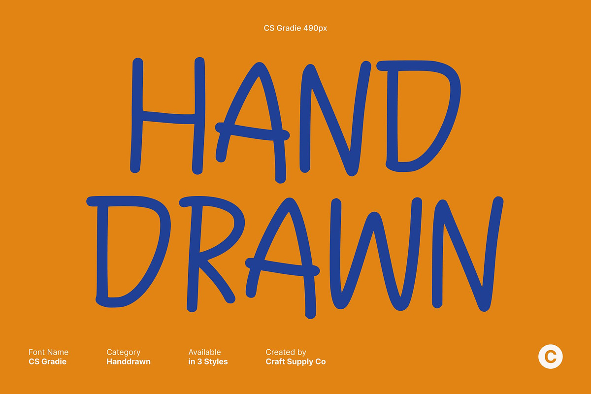 CS Gradie – Handwriting Font, a Handwritten Font by Craft Supply Co. (Photo 2 of 8)