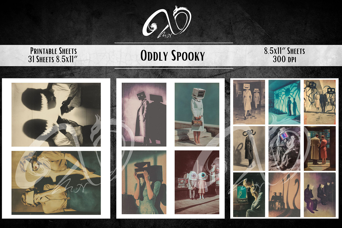 Oddly Spooky: Vintage Surreal Horror, a Background Graphic by NiiiNArt (Photo 8 of 9)