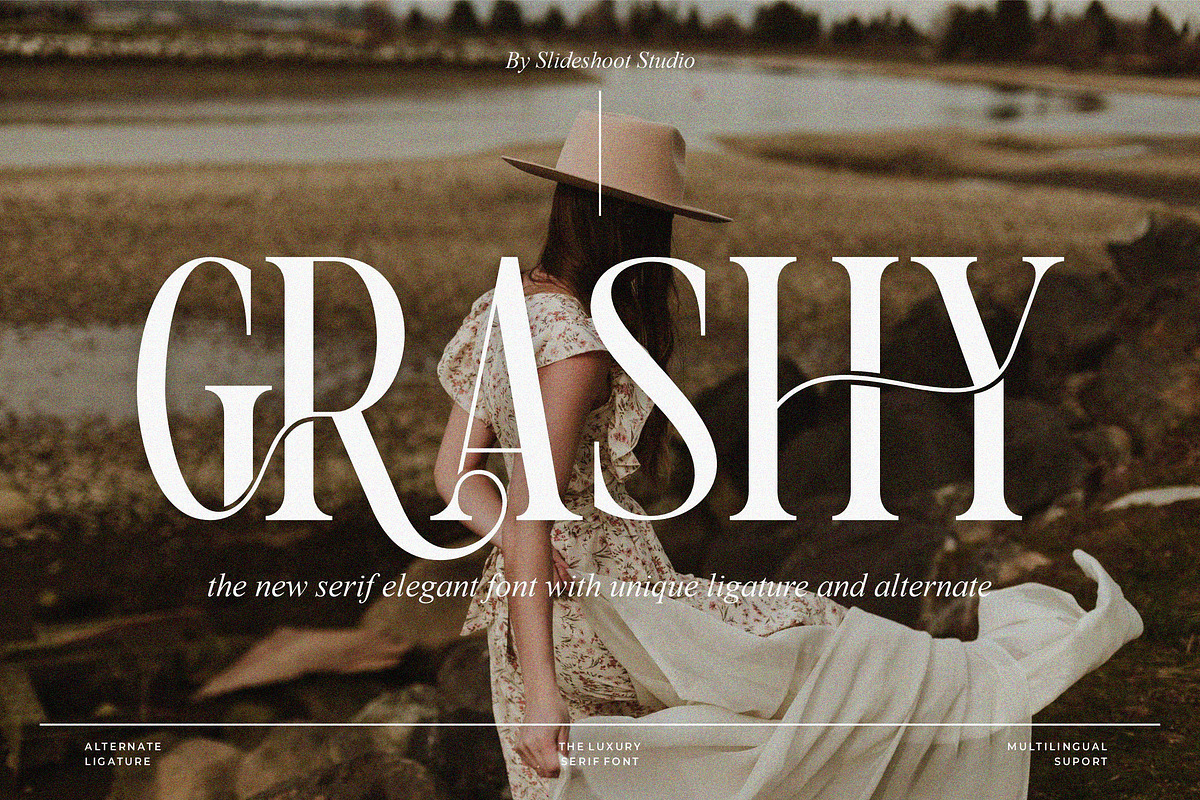 Grashy || Elegant Serif Font, a Serif Font by Idea Studio (Photo 1 of 10)