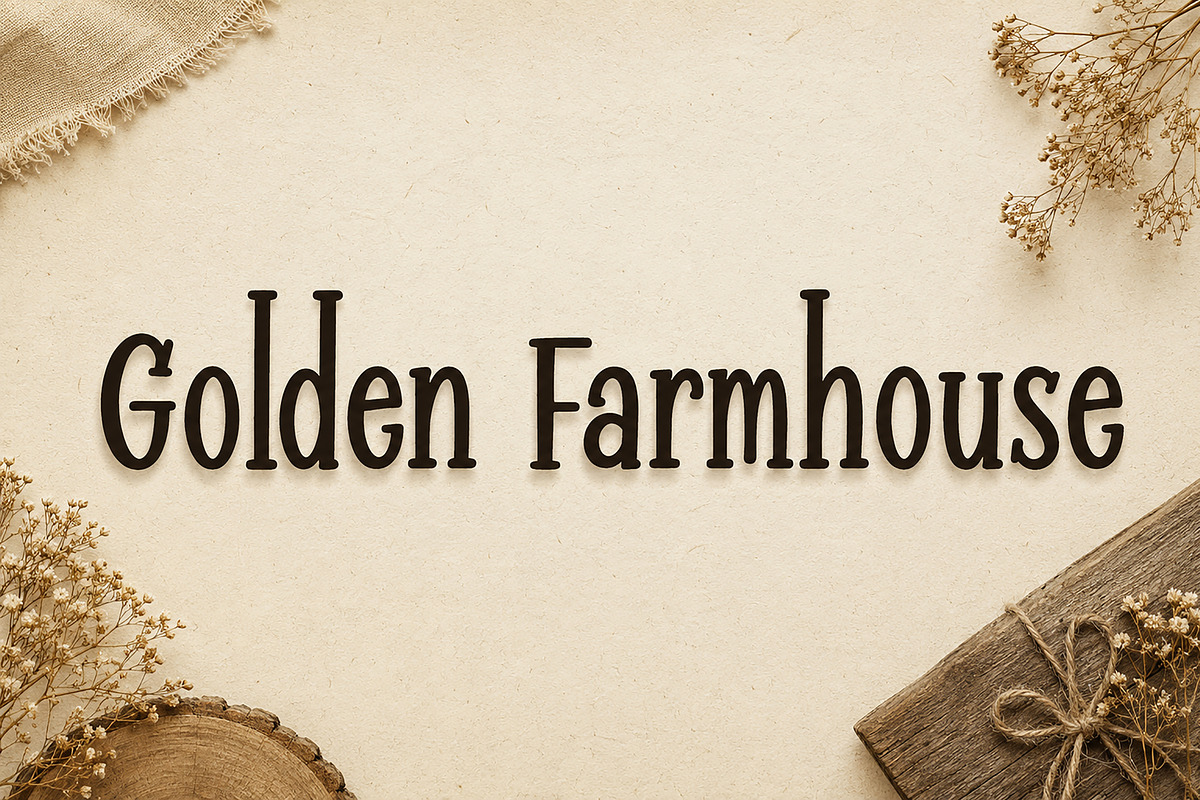 Golden Farmhouse, a Serif Font by Wow Magic (Photo 1 of 6)