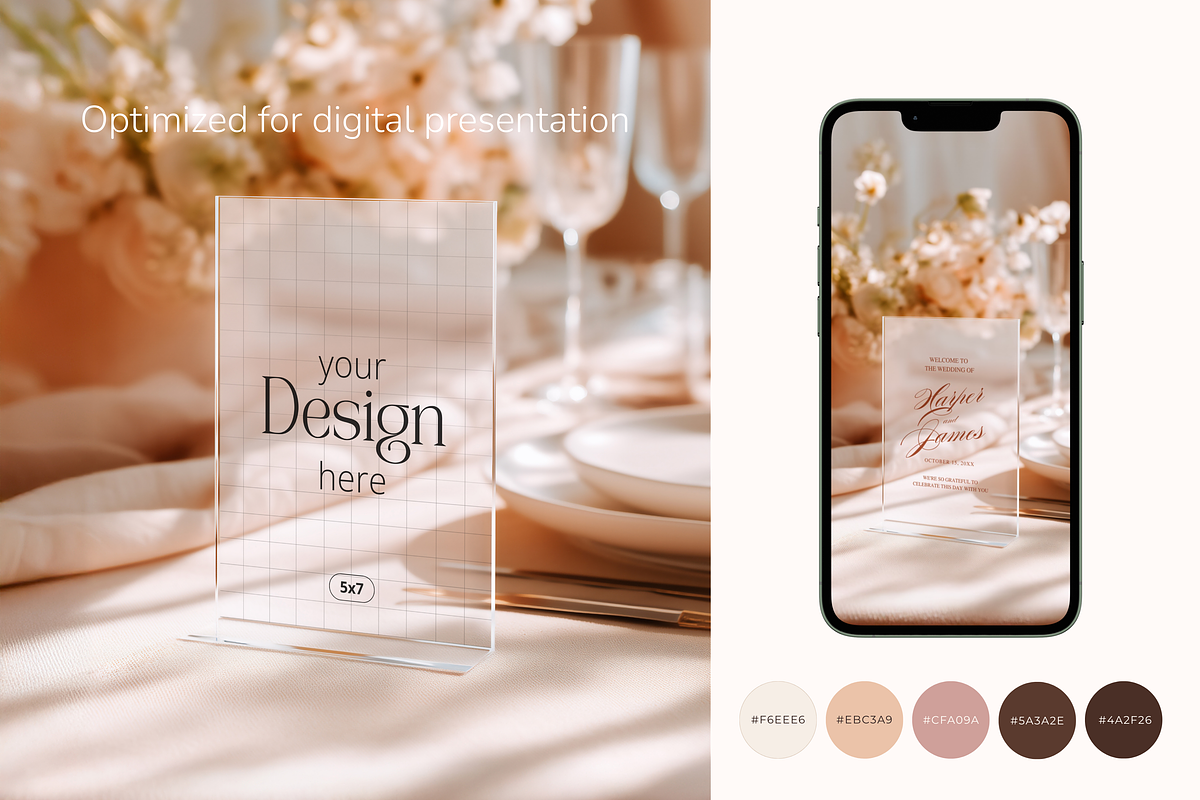 Transparent Acrylic 5x7 Card Mockup, a Product Mockup by Serenefeeling (Photo 5 of 6)