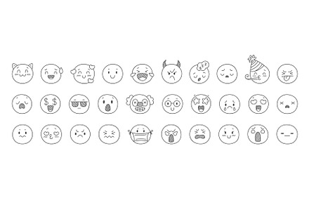 Hand drawn emoji. Doodle style round, a Person Illustration by YummyBuum