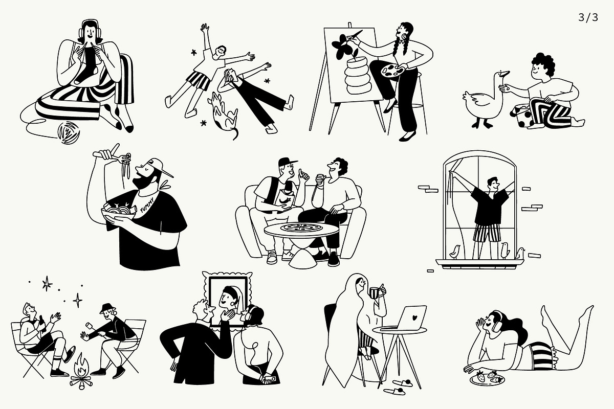 Simple Joys: 35 Hand Drawn Doodles, a Person Illustration by Olly Kava (Photo 5 of 9)