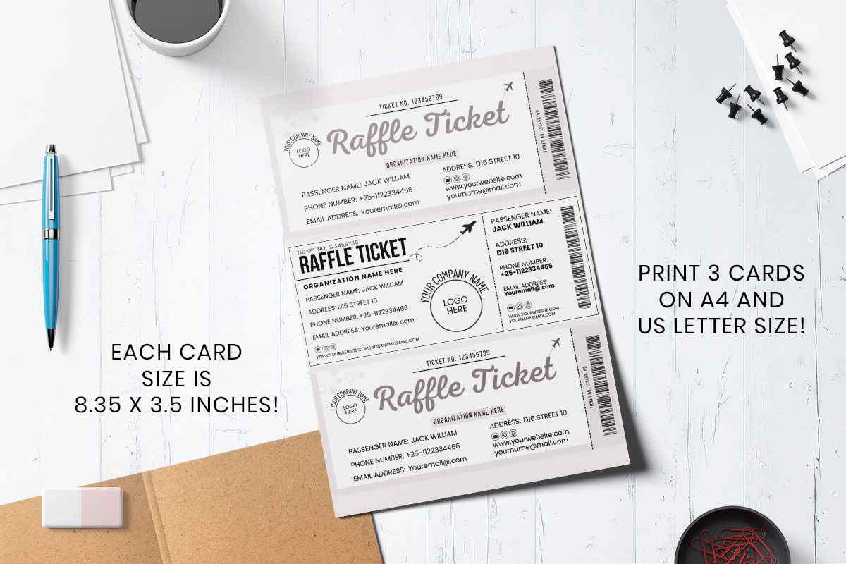 Canva Raffle Ticket Editable Design, an Invitation Template by Snapybiz (Photo 7 of 11)
