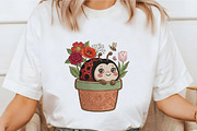 Cute Ladybug Sublimation Design, an Illustration by designcity5 (Thumbnail 2 of 4)