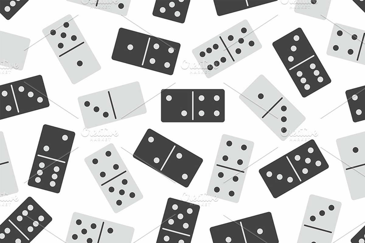 Domino seamless pattern, a Pattern Graphic by Volyk
