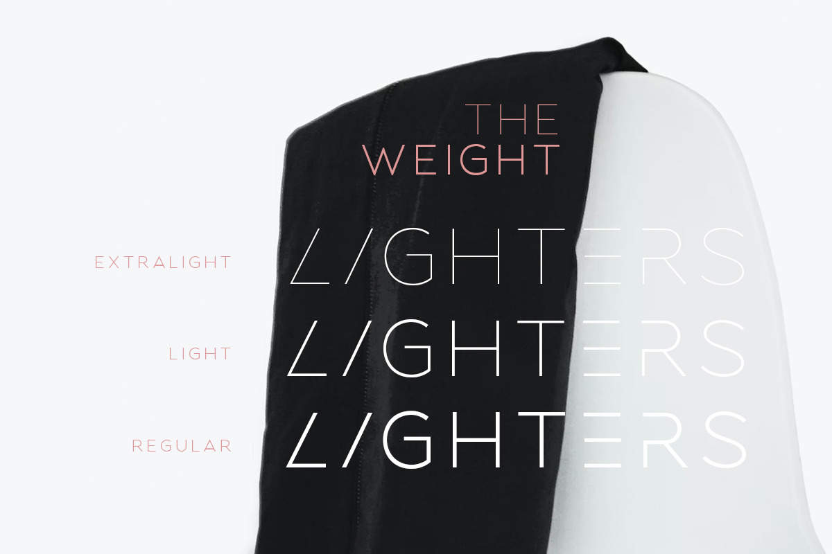 Lighters - Light Logo Font, a Sans Serif Font by Sarid Ezra (Photo 6 of 9)