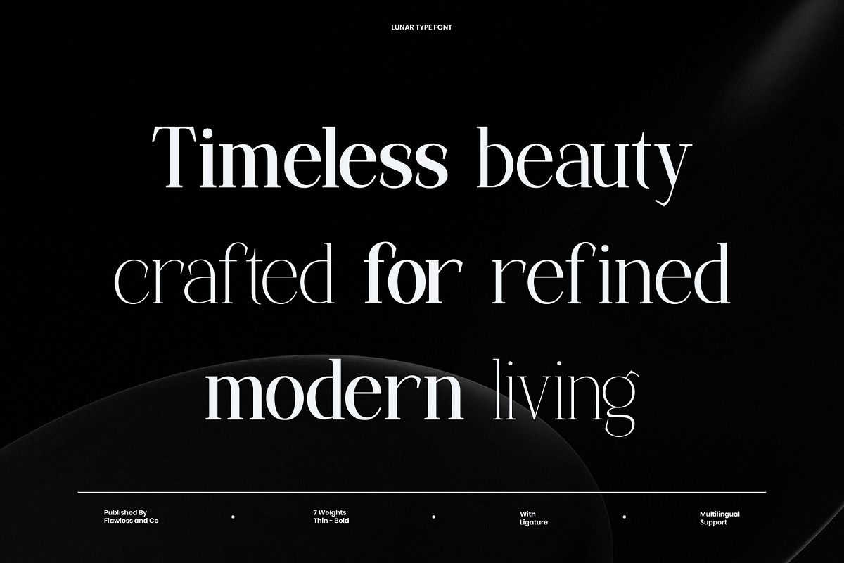 Lunar Type - Family Serif Font, a Serif Font by Flawless And Co (Photo 8 of 10)
