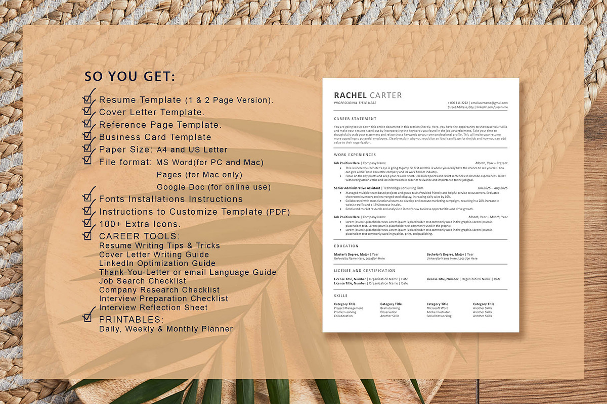 ATS Friendly Resume Template, a Resume Template by VictoriousVita (Photo 7 of 7)