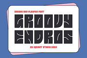 Groovy Endros - Typeface Font, a Sans Serif Font by Iqsiart Studio (Thumbnail 1 of 6)