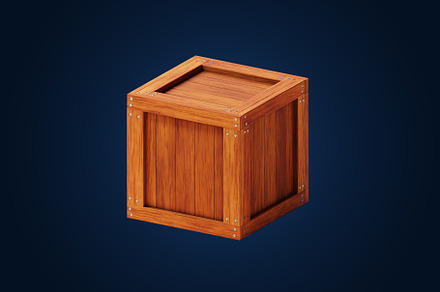 3D Stylized Wood Crate, an Object 3D Model by BaconTaco