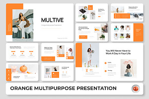 Multive - Orange Multipurpose PPTX, a Presentation Template by Premast