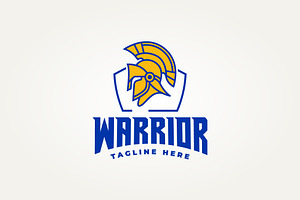 spartan warrior helmet icon logo, a Branding & Logo Template by Blazybone