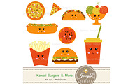 Kawaii Burgers Digital Papers, a Pattern Graphic by JennyL Designs (Thumbnail 2 of 6)