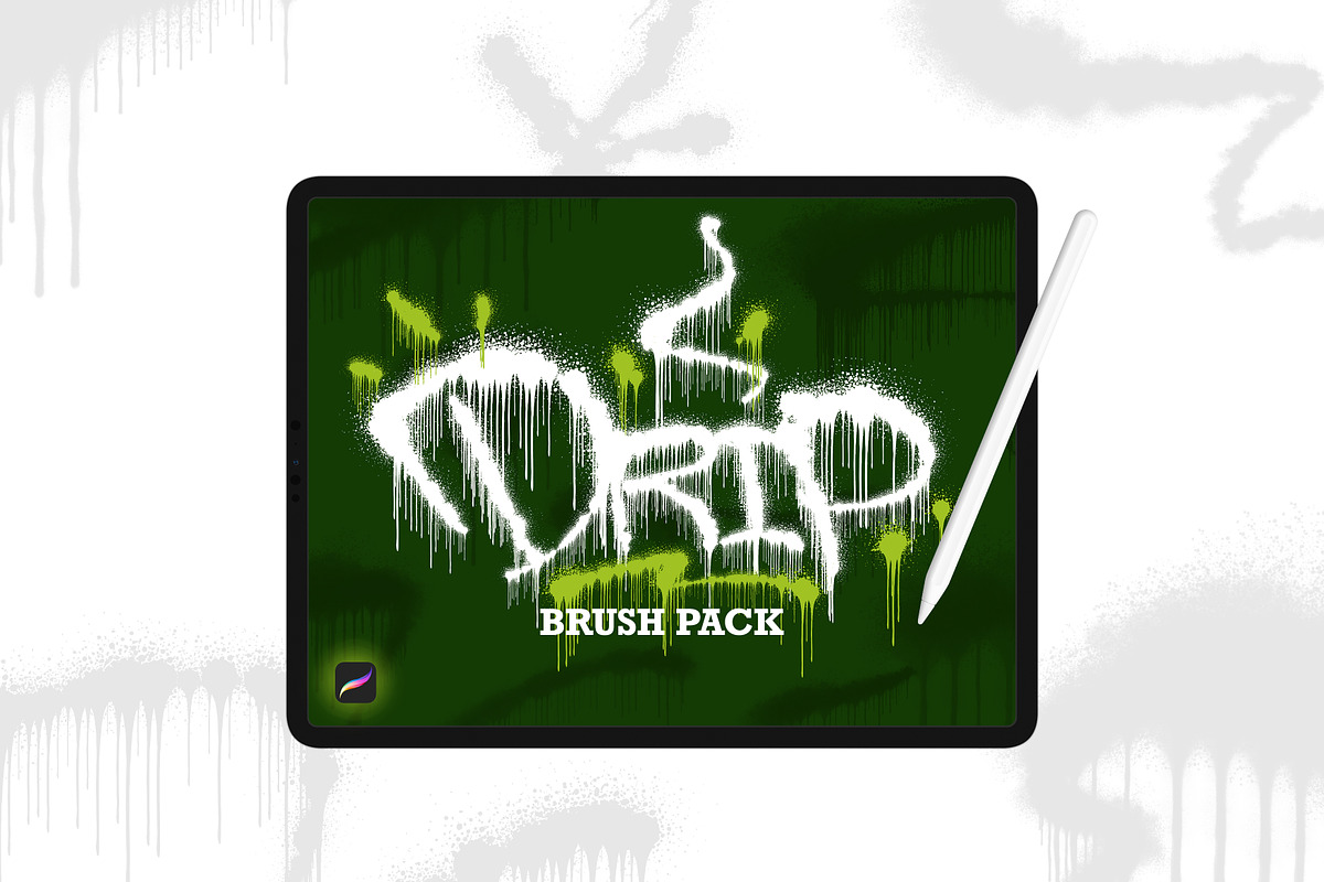 Drip Brush Pack - Procreate, a Brush Add-On by Bakeroner (Photo 1 of 5)