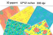 Hello Summer Pattern, a Pattern Graphic by GlamArtZhanna (Thumbnail 2 of 3)