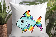 Quirky Whimsical Summer Fishes Clipa, an Illustration by Watercolor design (Thumbnail 5 of 6)