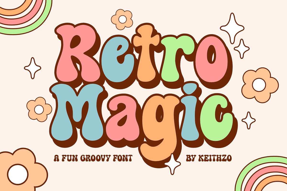 Retro Magic - Retro Font, a Serif Font by Keithzo (Photo 1 of 8)