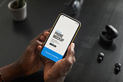 Smartphone Mockup Dark Minimal Desk, an Android Mockup by SimplDesign (Thumbnail 2 of 2)