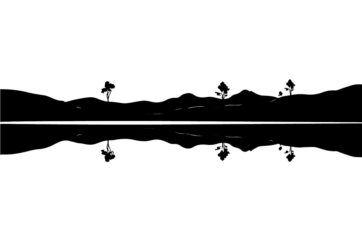 Lake Reflection Silhouette, an Object Graphic by Designer_Momina (Photo 5 of 20)