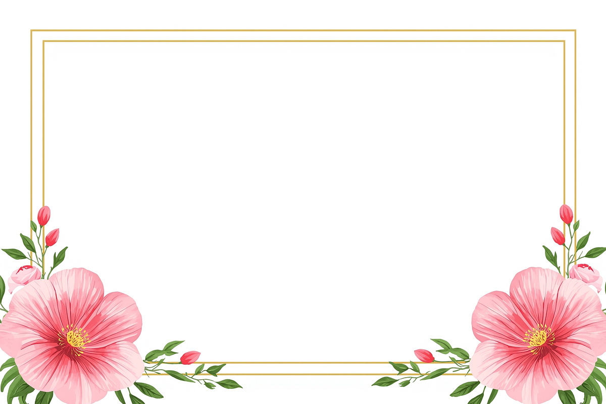 Pink Floral Watercolor Frames, an Illustration by Amazin_art (Photo 9 of 11)