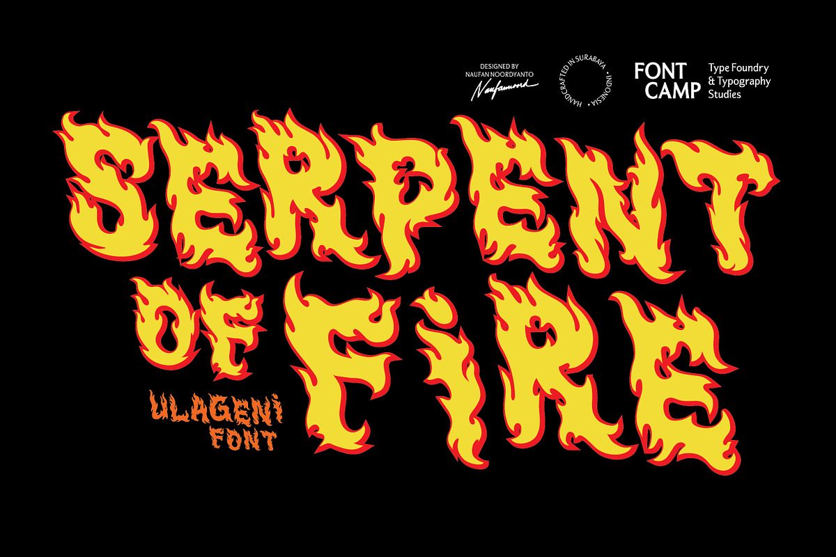 Ulageni Font (Serpent of Fire), a Symbol Font by Fontcamp Type Foundry (Photo 3 of 9)