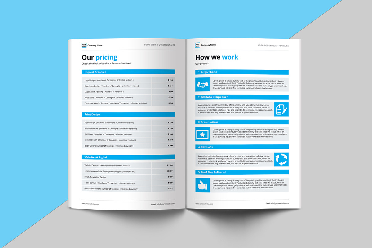 Logo design questionnaire, a Stationery Template by GraphicsEgg (Photo 5 of 10)
