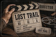 Lost Trail - Western Cinematic Font, a Slab Serif Font by overlaytemplates (Thumbnail 3 of 5)