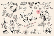 Travel Vibes Illustrations, an Object Graphic by DesignThatMatters (Thumbnail 1 of 11)