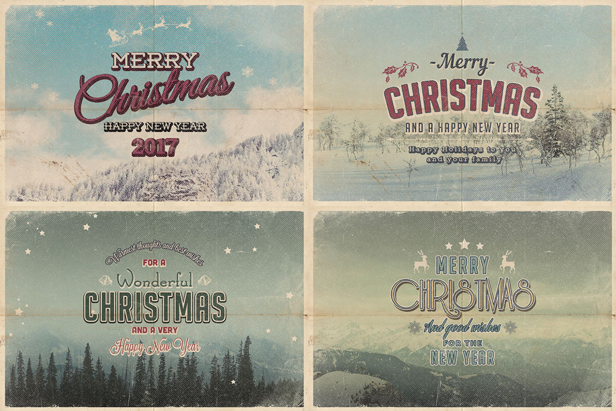 Vintage Christmas Cards, a Card Template by Imagination Area (Photo 1 of 3)